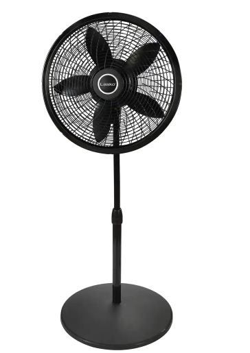 Photo 1 of 18 in. 3 Speeds Cyclone Pedestal Fan in Black with Adjustable Height, Oscillating
