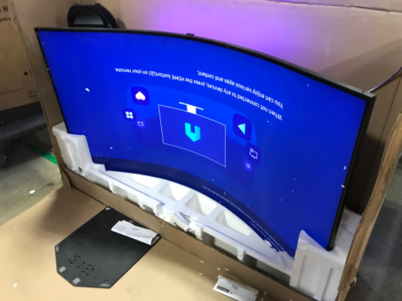 Photo 2 of SAMSUNG Odyssey Ark 55-Inch Curved Gaming Screen, 4K UHD 165Hz 1ms (GTG) Quantum Mini-LED Gamer Monitor w/Cockpit Mode, Sound Dome Technology, Multi View, HDR10+ (S55BG970NN) 2022
