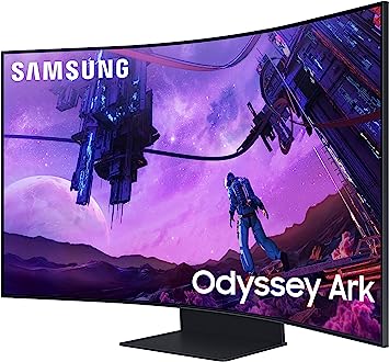 Photo 1 of SAMSUNG Odyssey Ark 55-Inch Curved Gaming Screen, 4K UHD 165Hz 1ms (GTG) Quantum Mini-LED Gamer Monitor w/Cockpit Mode, Sound Dome Technology, Multi View, HDR10+ (S55BG970NN) 2022
