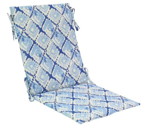 Photo 1 of 19.5 in. x 42 in. Universal Outdoor Sling Chair Cushion in Shibori Diamond
