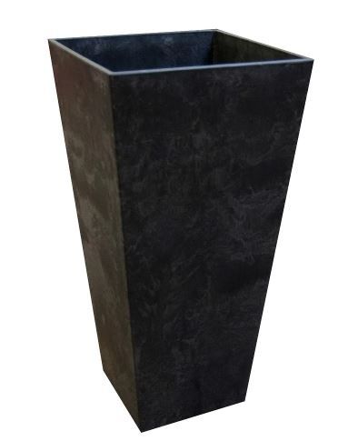 Photo 1 of 14 in. x 27.5 in. Slate Rubber Self Watering Planter
