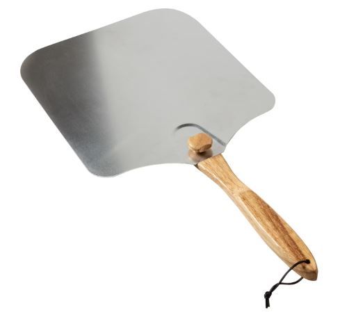 Photo 1 of 14 in. x 16 in. Aluminum Foldable Pizza Peel with Wood Handle
