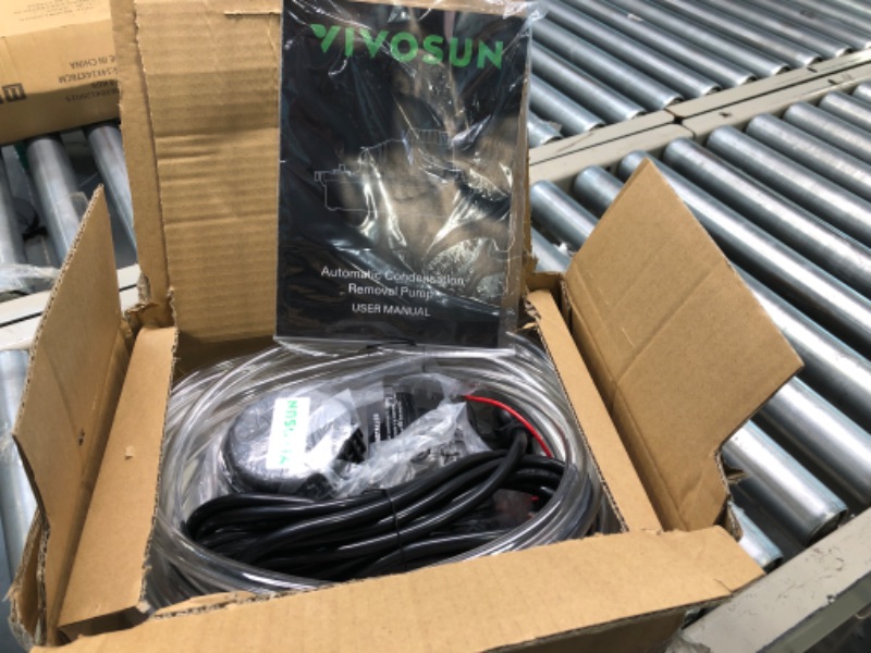 Photo 1 of VIVOSUN Automatic Condensate Removal Pump, 115Volts/60Hz, 80GPH, 1/30 HP with Safety Switch and Tubing for Air Conditioners, Dehumidifiers, Ice Machines, Furnaces, Black