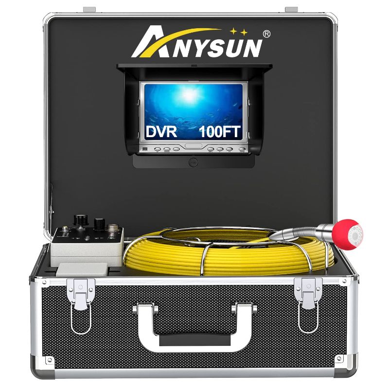 Photo 1 of Sewer Camera 100ft Snake Cam with DVR Video Pipe Inspection Equipment 7 inch LCD Monitor Duct HVAC 1000TVL Borescope Endoscope Waterproof Ip68 Cable 30M (Free 8GB SD Card)1