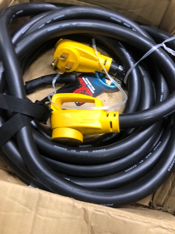 Photo 3 of Camco PowerGrip RV Extension Cord | Features Power Grip Handles and an Extremely Flexible Design | 30-Amp, 10-Gauge, 25 Feet (55191) 25' Cord