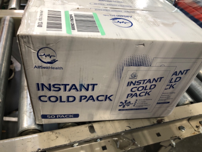 Photo 2 of Instant Ice Cold Pack (6” x 4.5”) - 50 Packs Disposable Instant Ice Packs for Injuries | Cold Compress Ice Pack for Pain Relief, Swelling, First Aid, Toothache, Athletes & Outdoor Activities 50 Pack (6" x 4.5")