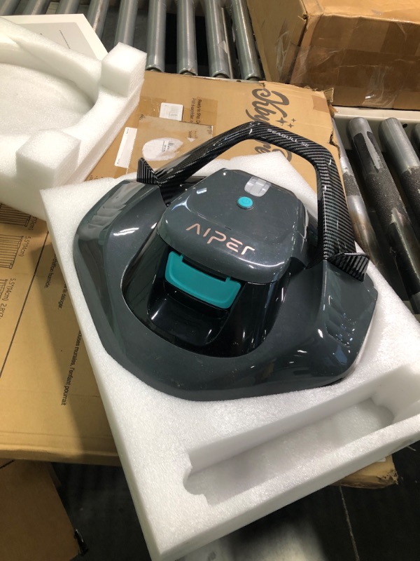 Photo 2 of (2023 Upgrade) AIPER Seagull SE Cordless Robotic Pool Cleaner, Pool Vacuum Lasts 90 Mins, LED Indicator, Self-Parking, Ideal for Above/In-Ground Flat Pools up to 40 Feet - Gray