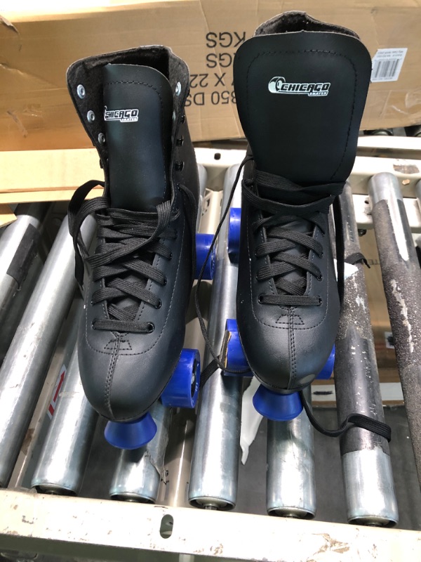 Photo 3 of CHICAGO SKATES Men's Classic Roller Skates - Premium Black Quad Rink Skates 11