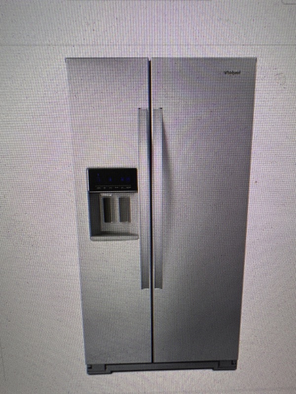 Photo 1 of whirlpool 20.6-cu ft Counter-depth Side-by-Side Refrigerator with Ice Maker (Fingerprint Resistant Stainless Steel)

