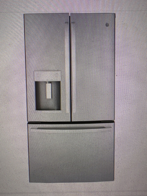 Photo 1 of GE 22.2-cu ft Counter-depth French Door Refrigerator with Ice Maker (Fingerprint-resistant Stainless Steel) ENERGY STAR
