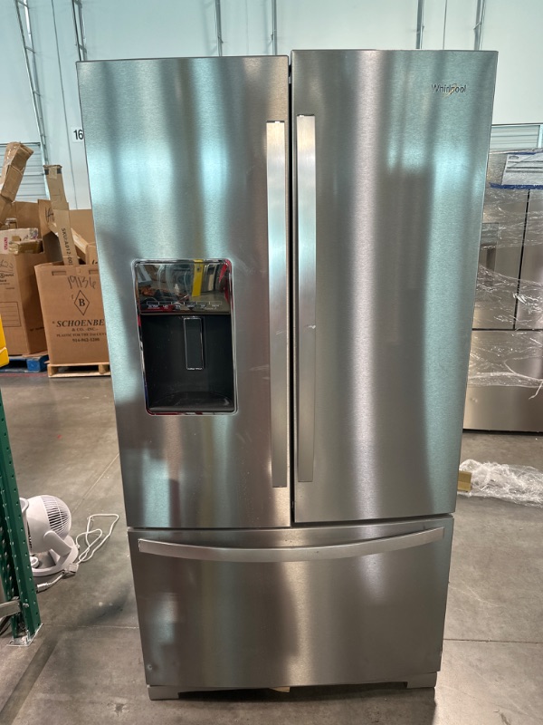 Photo 2 of Whirlpool 26.8-cu ft French Door Refrigerator with Dual Ice Maker (Fingerprint Resistant Stainless Steel) ENERGY STAR

