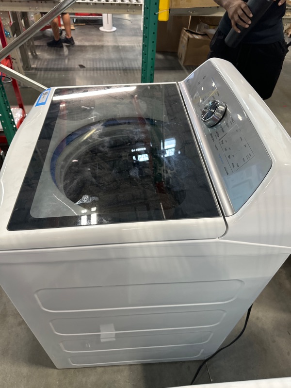 Photo 7 of GE Profile - 5.0 Cu Ft High Efficiency Smart Top Load Washer with Smarter Wash Technology, Easier Reach & Microban Technology - White
