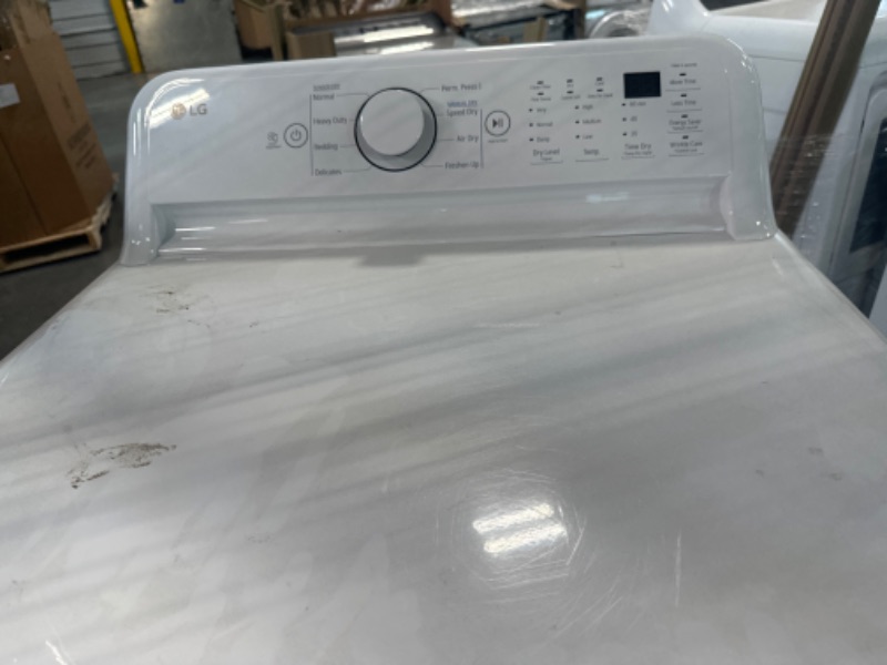 Photo 5 of LG - 7.3 Cu. Ft. Smart Electric Dryer with Sensor Dry - White
