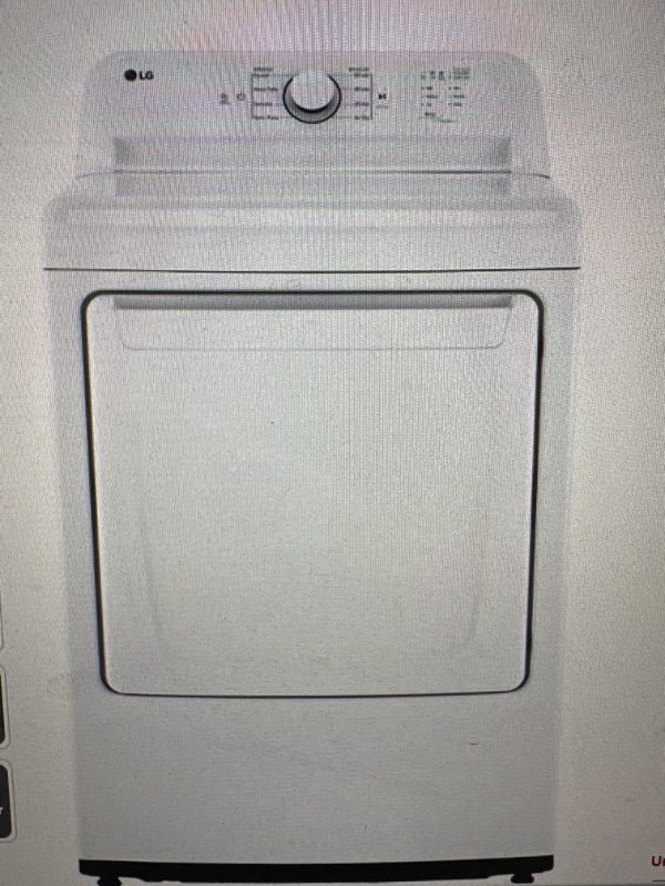 Photo 1 of LG - 7.3 Cu. Ft. Smart Electric Dryer with Sensor Dry - White
