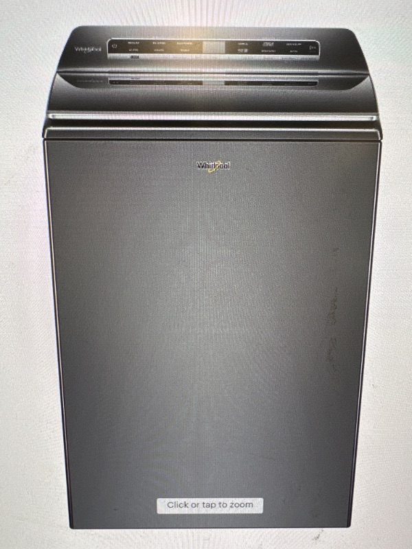 Photo 1 of Whirlpool - 5.2 Cu. Ft. High Efficiency Smart Top Load Washer with 2 in 1 Removable Agitator - Chrome Shadow
