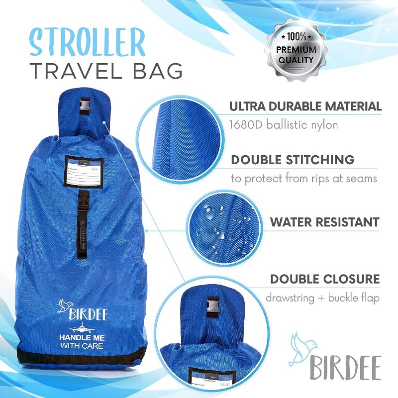 Photo 1 of Birdee Ultra Durable Standard Or Double Dual Stroller Travel Bag for Airplane Gate Check and Carrier for Travel
