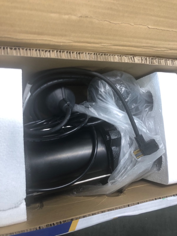 Photo 1 of Acquaer 1/2HP Submersible Sewage/Effluent Pump, 6000 GPH, Cast Iron, Automatic Tethered Float Switch, 115V Sump Pump for Septic Tank, Residential Sewage, Basement, 2'' NPT Discharge 1/2 HP