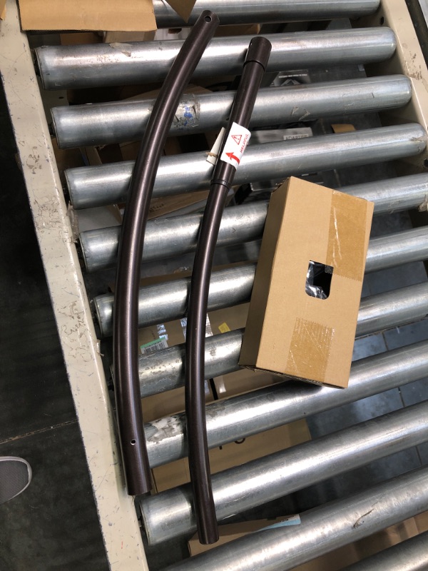 Photo 1 of Zenna Home NeverRust Rustproof Dual Mount Curved Stall Shower Rod, 32” - 40”, Bronze Rustproof Tension or Permanent Mount Rod 32" - 40" stall sized Bronze