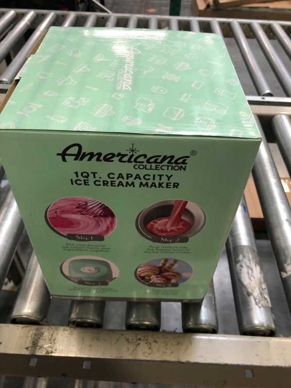 Photo 2 of Americana Collection Elite EIM520M 1 Quart Automatic Easy Homemade Electric Ice Cream Maker, Frozen Yogurt, Sorbet, Gelato Treat, with Recipes, Mint