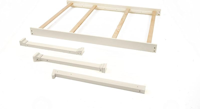 Photo 1 of Full Size Conversion Kit Bed Rails for Sorelle Crib with Changer Combos | Fits Berkley, Princeton/Tuscany and Verona Crib and Changer Combos (French White, Verona Crib and Changer)
