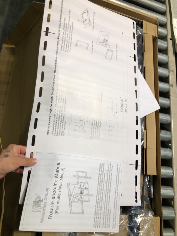 Photo 1 of Mounting Dream Long Arm TV Wall Mount for Most 42-90 Inch TV, 40 Inch Long Extension TV Mount Swivel and Tilt, Full Motion TV Mount Fits Max VESA 800x400mm, 150 lbs. Loading, 16”,18”, 24” Studs