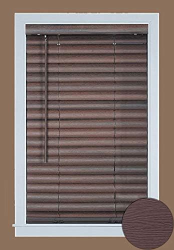 Photo 1 of Achim Home Furnishing Cordless GII Luna 2" Slat Mahogany Venetian Window Blinds 29" W x 64" L