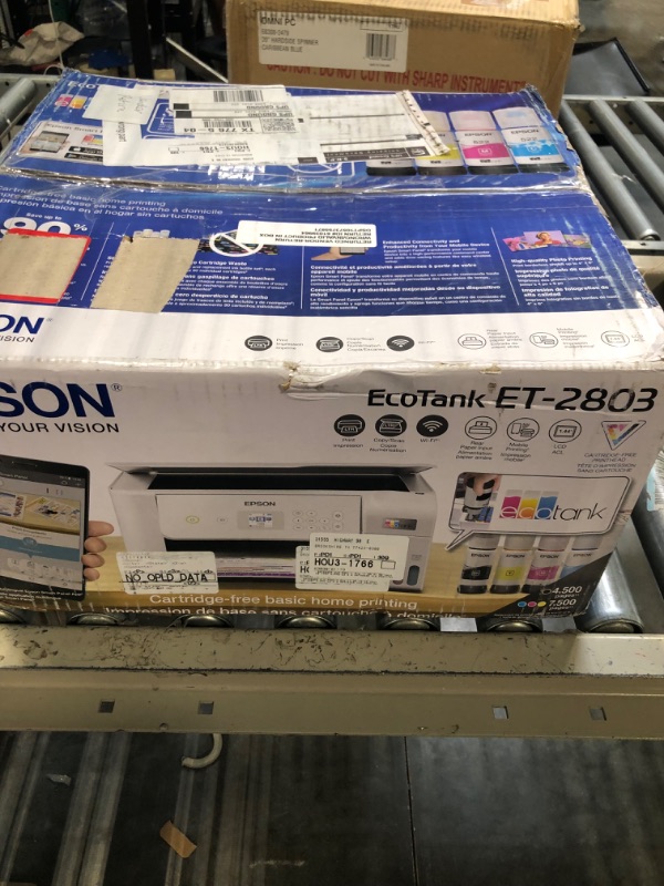 Photo 2 of Epson EcoTank ET-2803 Wireless Color All-in-One Supertank Inkjet Printer, White - Print Scan Copy - 10 ppm, 5760 x 1440 dpi, LCD Display, Borderless Photo Prints, DAODYANG
