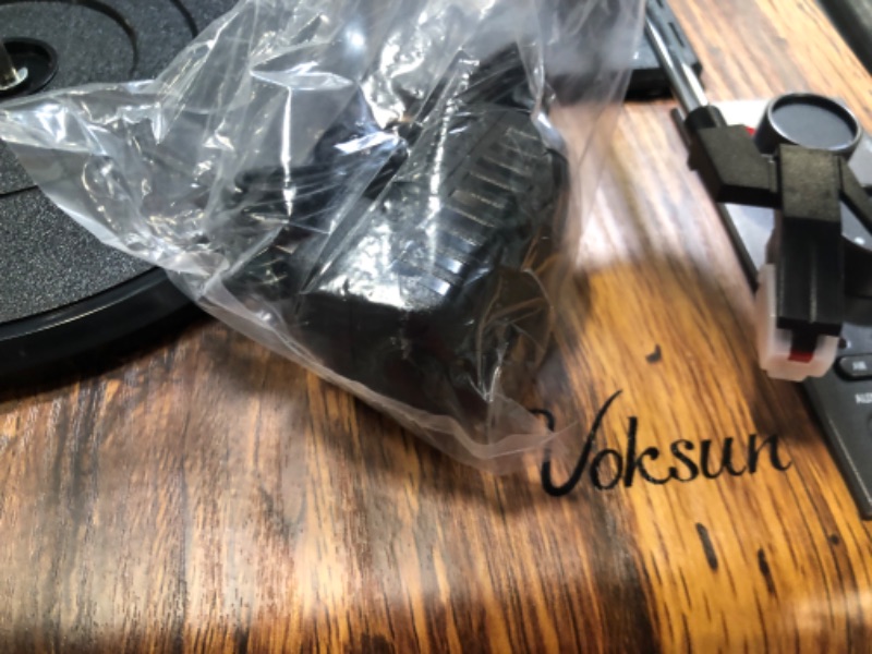 Photo 1 of Record Player, VOKSUN Vintage Turntable 3-Speed Bluetooth Vinyl Player LP Record Player with Built-in Stereo Speaker, AM/FM Function,and Aux-in & RCA Output, Natural Wood
