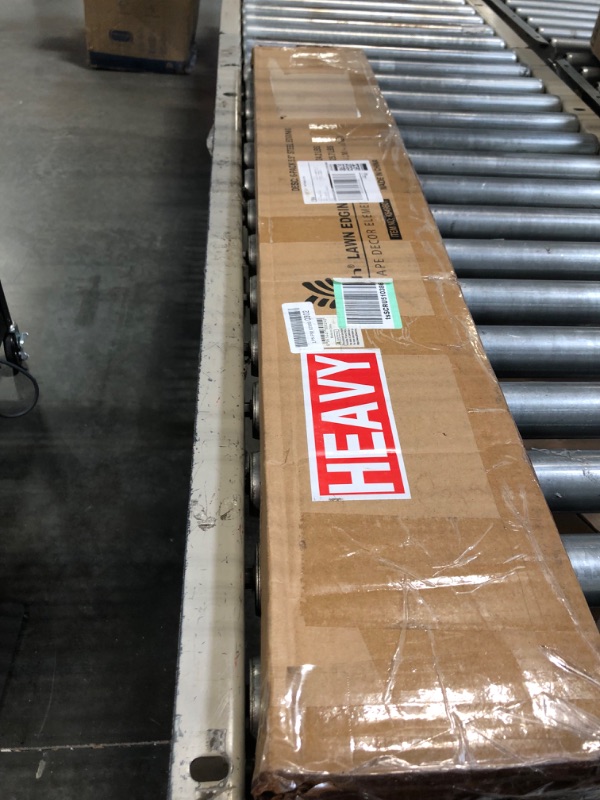 Photo 1 of Worth Garden 6 Pack Pre-Rusted Cor-Ten Steel Landscape Edging - 40" L x 5.5" H Each (20ft Total) - No-Dig Hammer-in Heavy Duty 14-Gauge Metal Edging Border w/ 7 Clips & Gloves - Edge for Lawn Yard 5.5'' 6-PACK(20Ft Total)