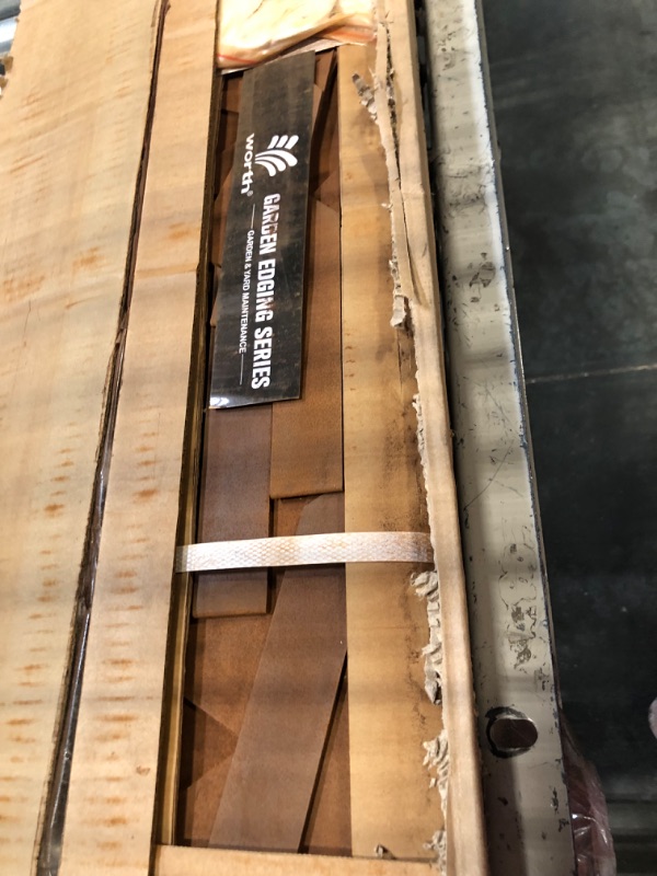 Photo 3 of Worth Garden 6 Pack Pre-Rusted Cor-Ten Steel Landscape Edging - 40" L x 5.5" H Each (20ft Total) - No-Dig Hammer-in Heavy Duty 14-Gauge Metal Edging Border w/ 7 Clips & Gloves - Edge for Lawn Yard 5.5'' 6-PACK(20Ft Total)