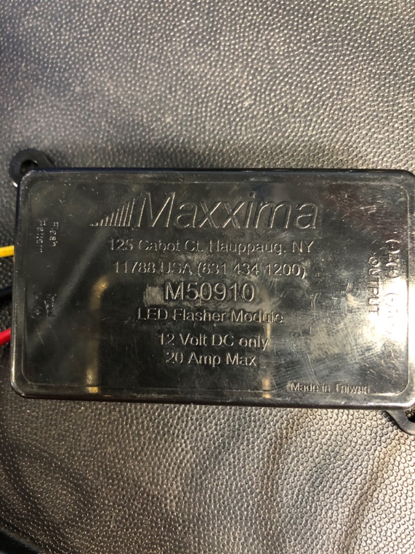 Photo 1 of Maxxima M50910 LED Flasher Module with 16 Selectable Flash Patterns

*ends are cut on all wires, but item looks good. Unable to test