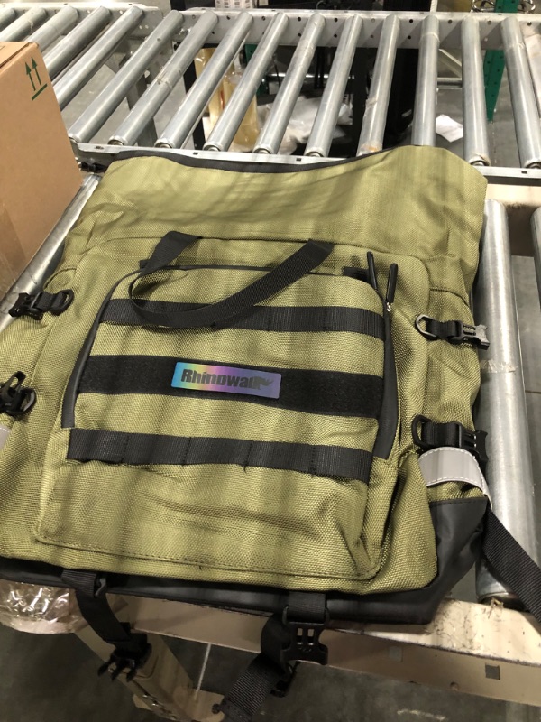 Photo 1 of Rhinowalk Motorcycle Saddlebag Waterproof Motor Luggage Pack Quick Release Motorbike Side Bag 20L Fits Most Adventure and Sports Bike Motorcycle Racks(Green, 1 Pack)