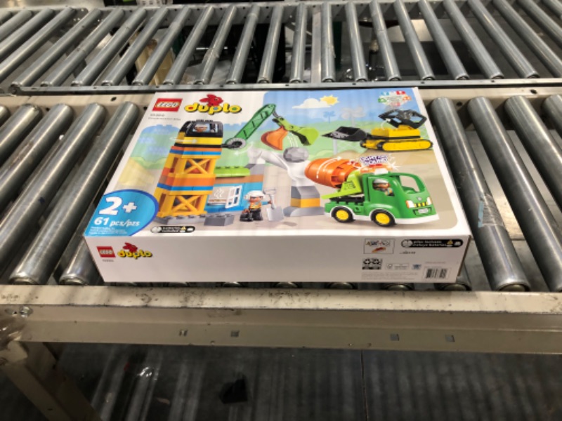 Photo 2 of LEGO DUPLO Construction Site 10990, Crane Toy, Bulldozer and Cement Mixer, Large Bricks Educational Sensory Toys for 2 Plus Year Old Toddlers, Boys and Girls Frustration-Free Packaging