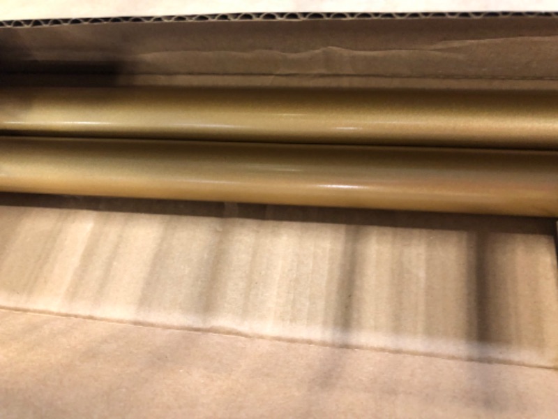 Photo 4 of 2 Pack Gold Curtain Rod for Window 28-48’’(2.3-4ft), YNL Adjustable Heavy Duty Curtain Rod with Cap Finials, Modern Drapery Rod Window Curtain Rod, Long Gold Curtain Rod Gold 28-48 inch | 2 Pack