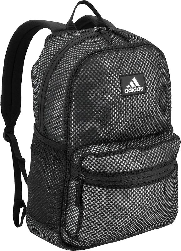 Photo 1 of adidas Unisex Hermosa II Mesh Backpack, Black/White, One Size
