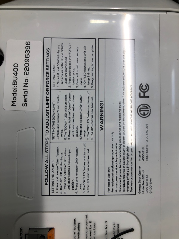 Photo 4 of beamUP Sentry - BU400 - WiFi Garage Door Opener, Smart Home Garage Opener - Alexa Enabled, Garage Security Sensors Included, No Subscription Fees - White