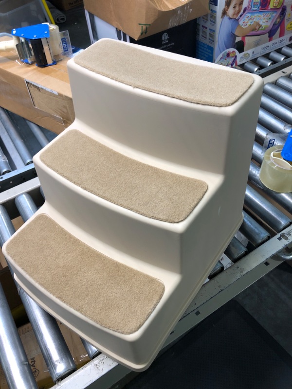 Photo 1 of Amazon Basics Non Slip Pet Stairs for Dogs and Cats 3-Step Tan