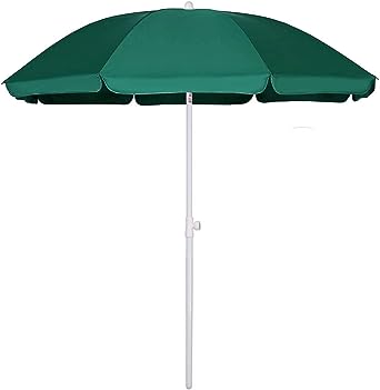Photo 1 of AMMSUN 6FT Portable Picnic Outdoor Canopy Sunshade Beach Umbrella with Tilt Function, Small Patio Umbrella - Beach Chair Umbrella 6'