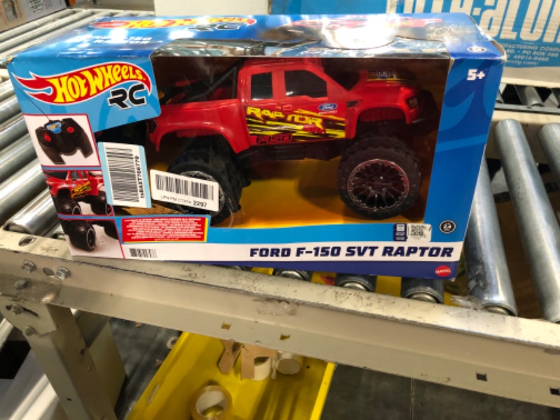 Photo 2 of ?Hot Wheels Remote Control Truck, Red Ford F-150 RC Vehicle With Full-Function Remote Control, Large Wheels & High-Performance Engine, 2.4 GHz With Range of 65 Feet HW FORD TRUCK RC