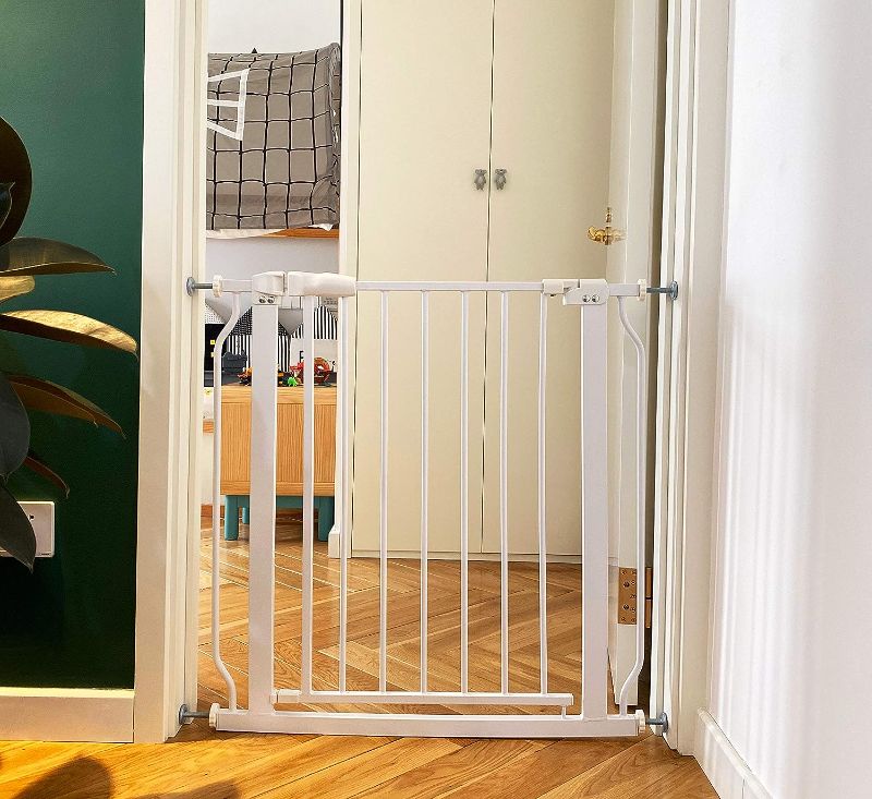 Photo 1 of BalanceFrom Easy Walk-Thru Safety Gate for Doorways and Stairways with Auto-Close/Hold-Open Features, Multiple Sizes 36-inch Tall, With Caps Fits 29.1 - 38.5" Wide(MISSING HARDWARE)