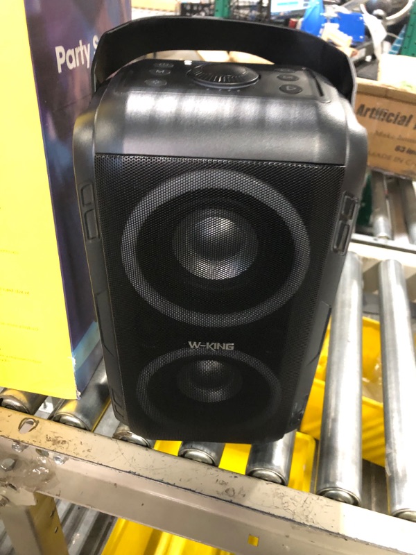 Photo 3 of Bluetooth Speaker, W-KING 80W Super Punchy Bass, Huge 105dB Sound Portable Wireless Speakers, Mixed Color LED Lights, 24H Playtime, Bluetooth 5.0, USB Playback, Loud for Party, Non-Waterproof**UNABLE TO TEST-MISSING POWER CORD***