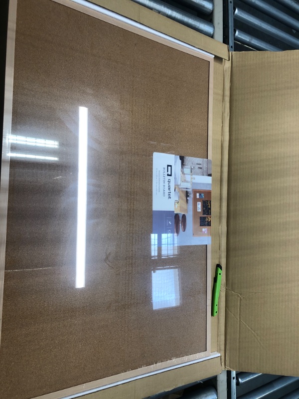 Photo 3 of Quartet Cork Board Bulletin Board, 2' x 3' Framed Corkboard, Oak Frame, Decorative Hanging Pin Board, Perfect for Office & Home Decor, Home School Message Board or Vision Board (35-380352)