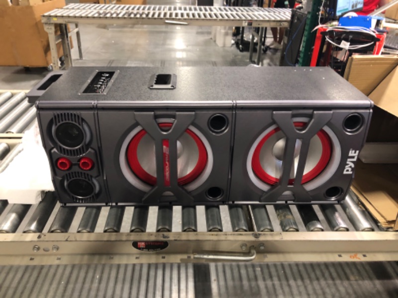 Photo 1 of Portable Bluetooth PA Speaker System - 2000W Active Powered Outdoor Bluetooth Speaker Portable PA System w/ Microphone in & Pro Includes 15ft XLR Cable to 1/4'' Audio Connection, Black
