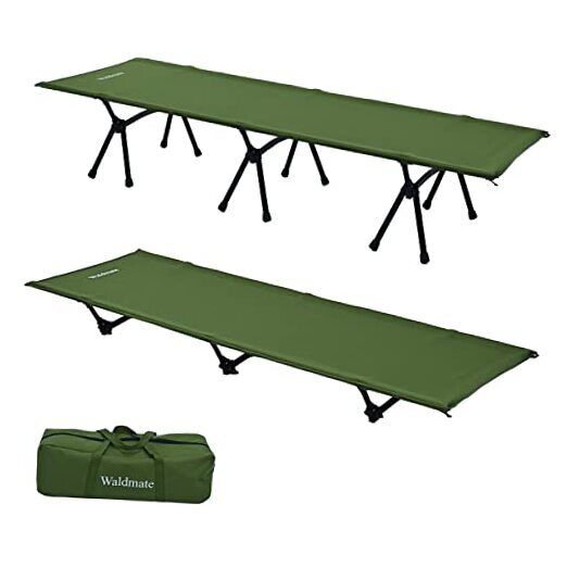Photo 1 of  Folding Camping Cot for Adults with Leg Extenders, Portable Heavy