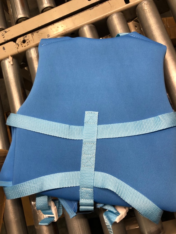 Photo 3 of Boglia Toddler Swim Vest Floaties for Kids with Adjustable Safety Strap for Learn to Swim Children Age 1-9 Years/18-75 lbs Stripes Light Blue M(4-6 Years)