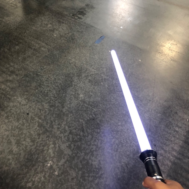 Photo 1 of HOCET Star Wars Neo Realistic Pixel Lightsaber Metal Hilt Full Size,Smooth Swing Force FX Lightsaber,Heavy Dueling Lightsaber,Black Series Light Saber,Costume Toys for Kids(Silver)