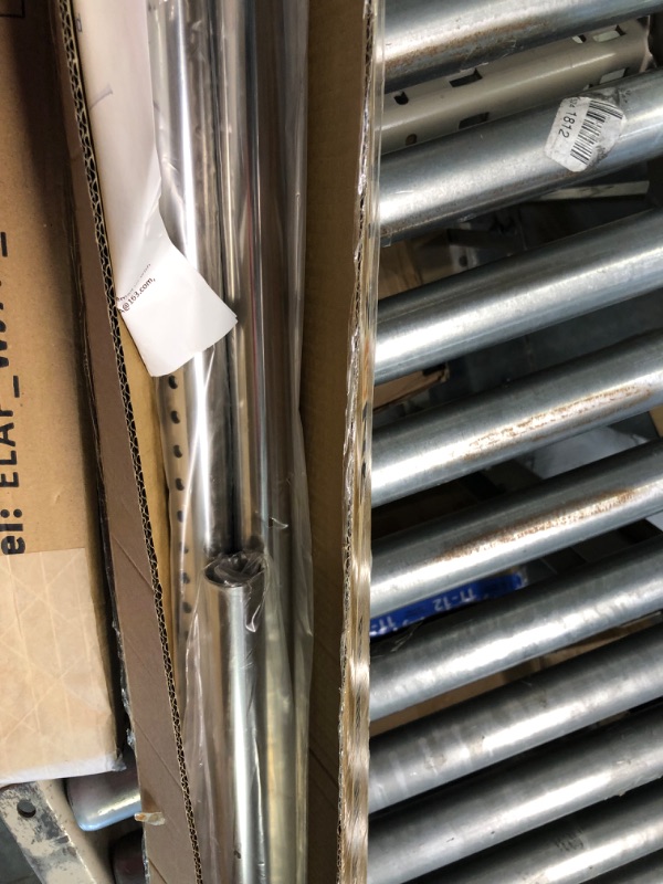 Photo 1 of ALLZONE Extra Long Tension Curtain Rod, 82-121 Inches, Heavy Duty Tension Rods for Windows, Non Slip Adjustable Curtain Rod for Patio, Bedroom, Hold Up Blackout Curtains, Silver Silver 82-121 Inches