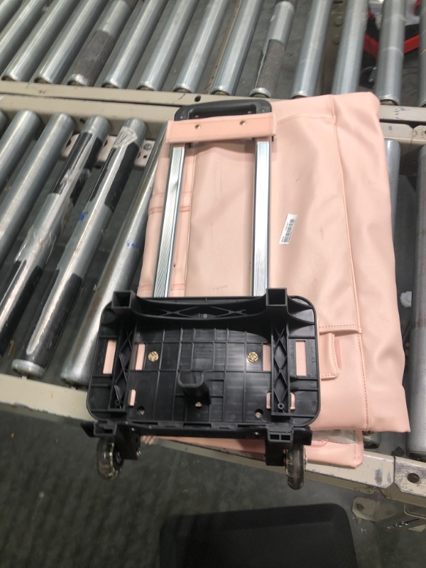 Photo 2 of seyfocnia Rolling Garment Bag, Roller Duffle Bag with Wheels Rolling Garment Bags for Travel 3 in 1 Garment Bag Carry On Bag Weekender Bags Garment Duffel Bag for Women-Pink