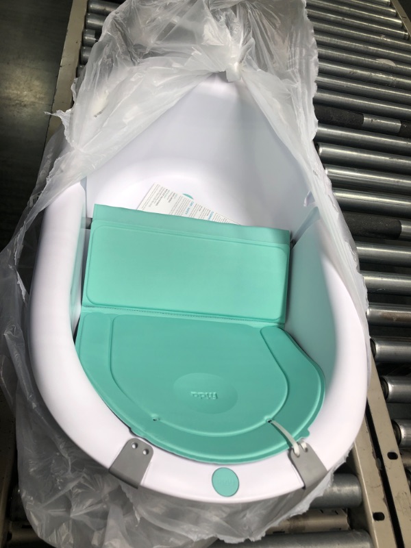 Photo 3 of 4-in-1 Grow-with-Me Bath Tub by Frida Baby Transforms Infant Bathtub to Toddler Bath Seat with Backrest for Assisted Sitting in Tub