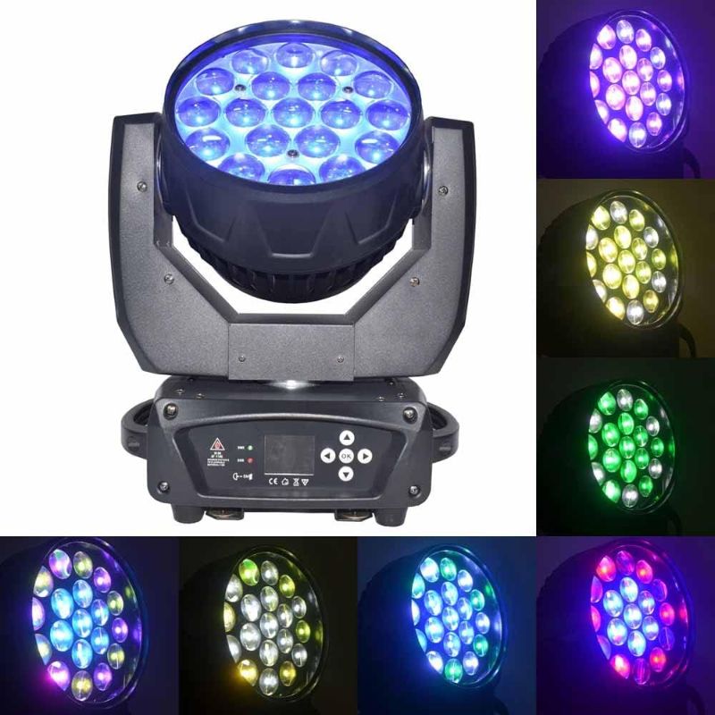 Photo 1 of Boulder 19x15W Zoom Beam Wash Moving Head Light for Stage Lighting Effect with RGBW 4in1 LED and DMX Control Dj Disco and Nightclub